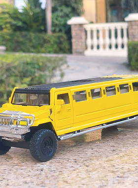 车致1:32加长版悍马合金车模仿真越野车模型男孩玩具车收藏摆件礼