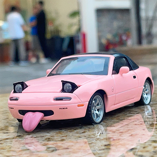 马自达mx5车模RX7汽车模型仿真合金男孩跑车玩具车汽车收藏摆件