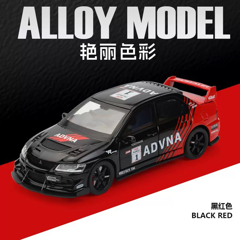 132三菱EVO赛车仿真合金玩具车