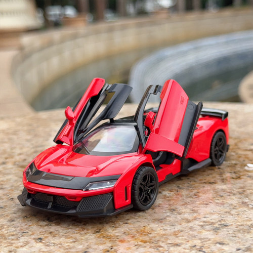 1/32法拉利F8合金开门车模玩具车