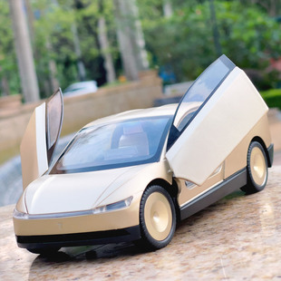 24特斯拉无人智驾概念车合金汽车模型仿真声光回力男孩玩具摆件