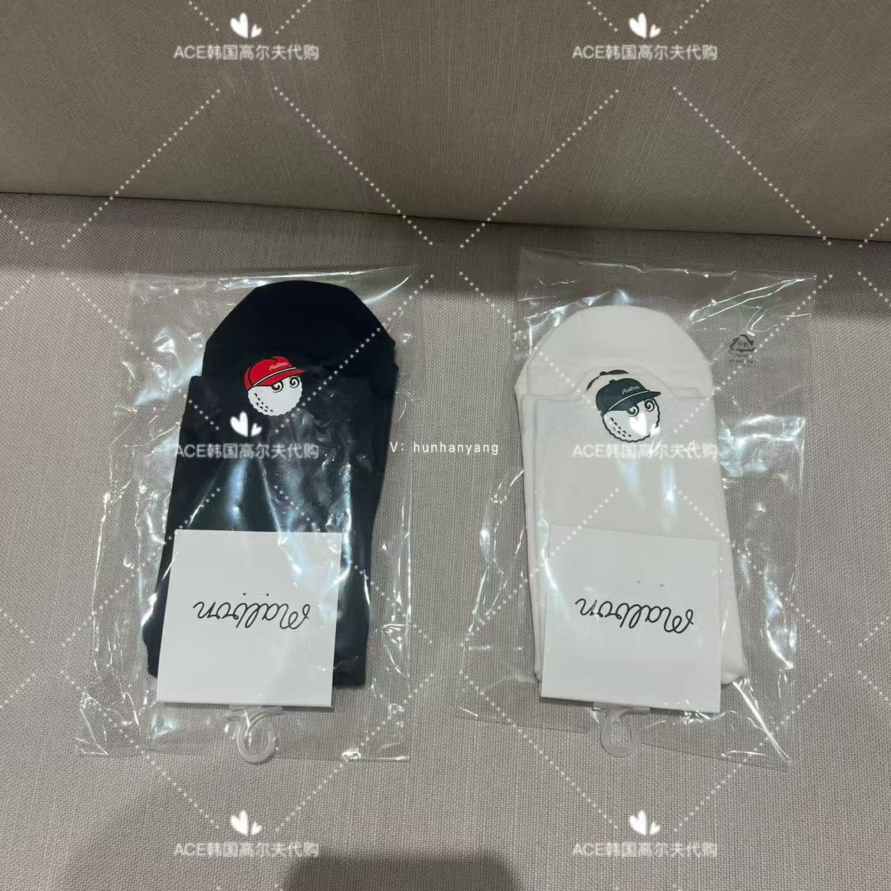 MALBON男女高尔夫短袜中筒袜