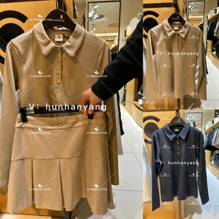 Wangle高尔夫女士2022秋季 WWU22242 折扣百搭LOGO纯色休闲运动长袖