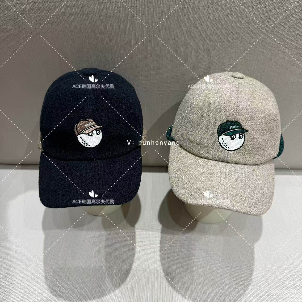 MALBON高尔夫球帽男士25冬季新款百搭休闲时尚运动保暖防风防晒帽