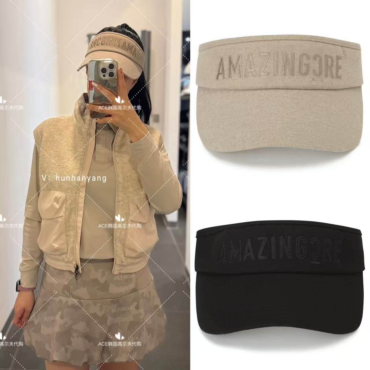 AmazingCre高尔夫球帽男女25冬季新款百搭休闲时尚运动无顶防晒帽