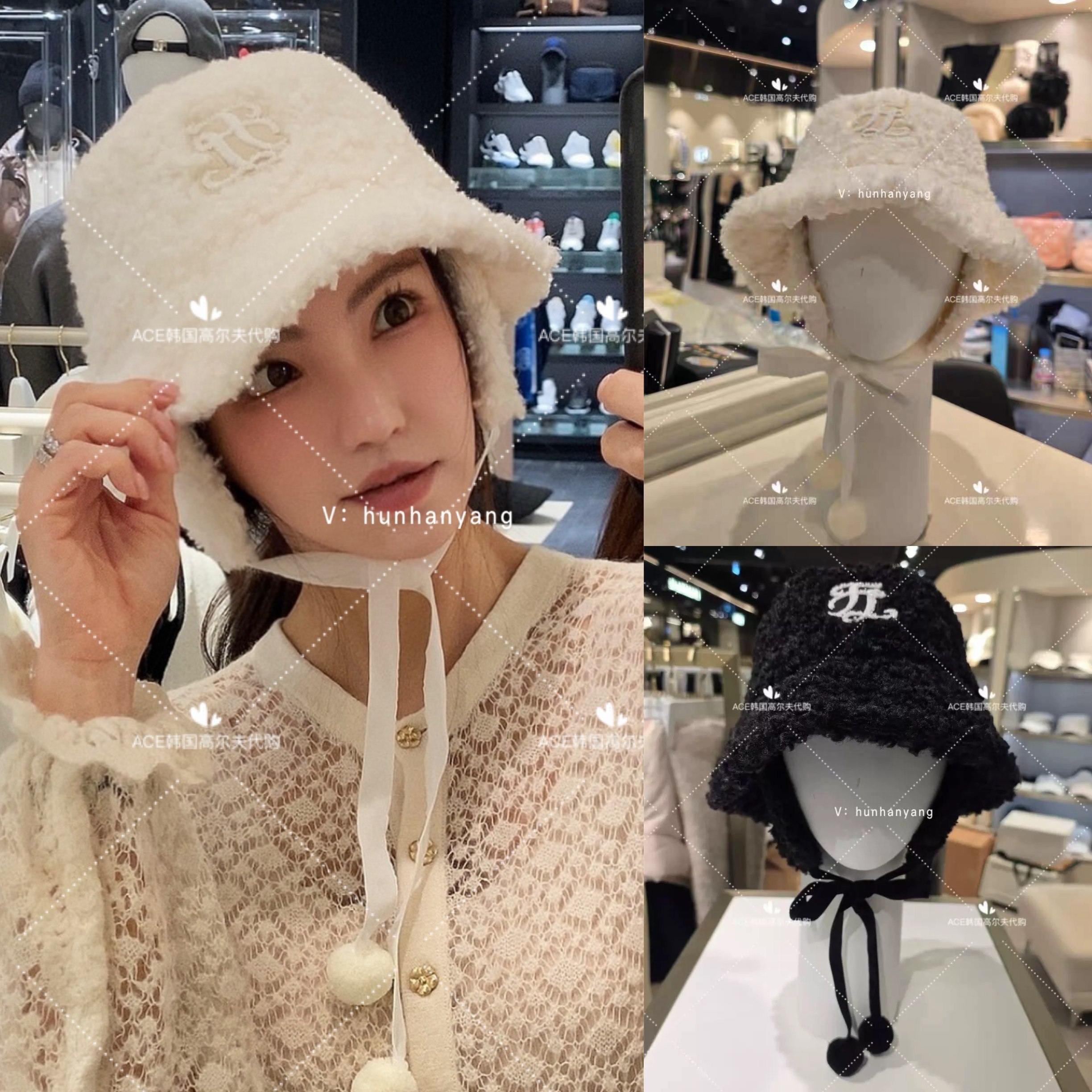 FL高尔夫球帽女士25冬季新款百搭休闲时尚运动保暖防风渔夫防晒帽