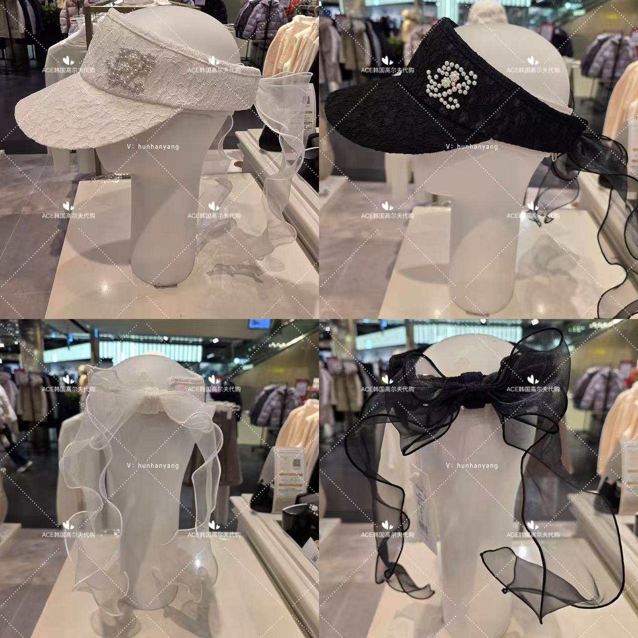 FL高尔夫球帽女士26春季新款百搭休闲时尚运动无顶蝴蝶结防晒帽