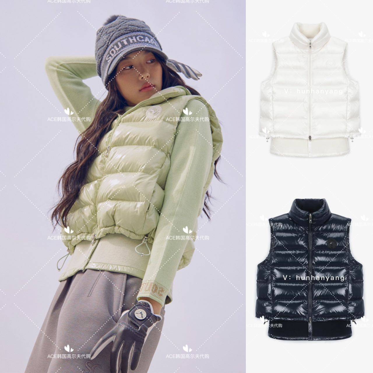 高尔夫女士半高领休闲运动马甲