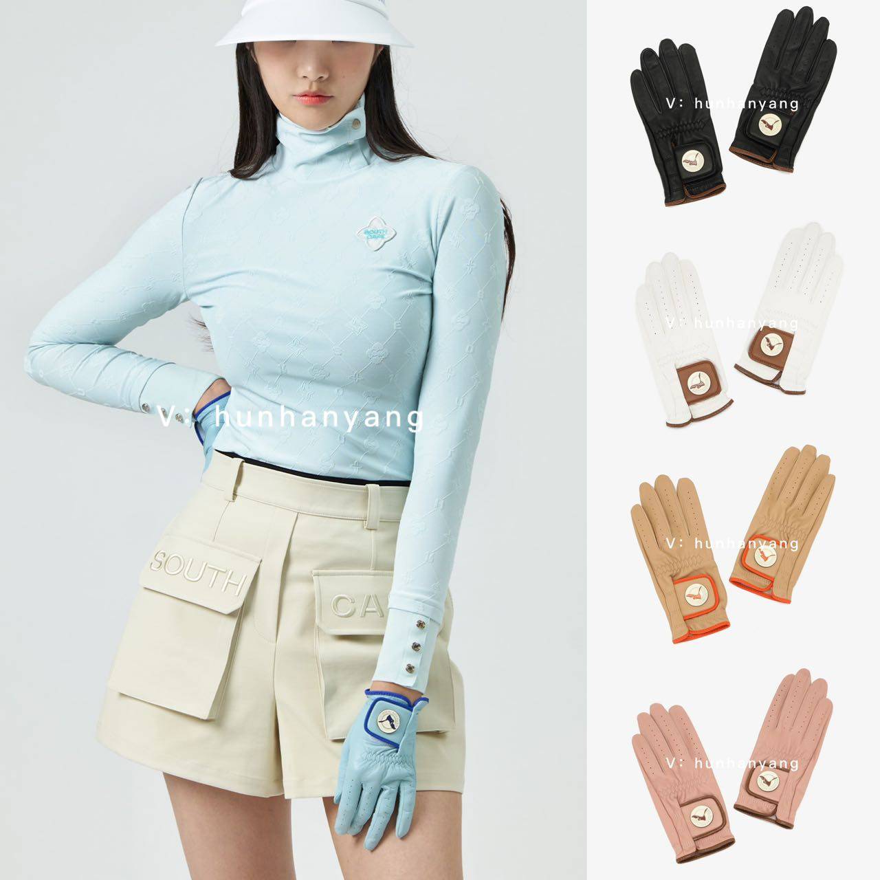 SOUTHCAPE高尔夫羊皮双手手套