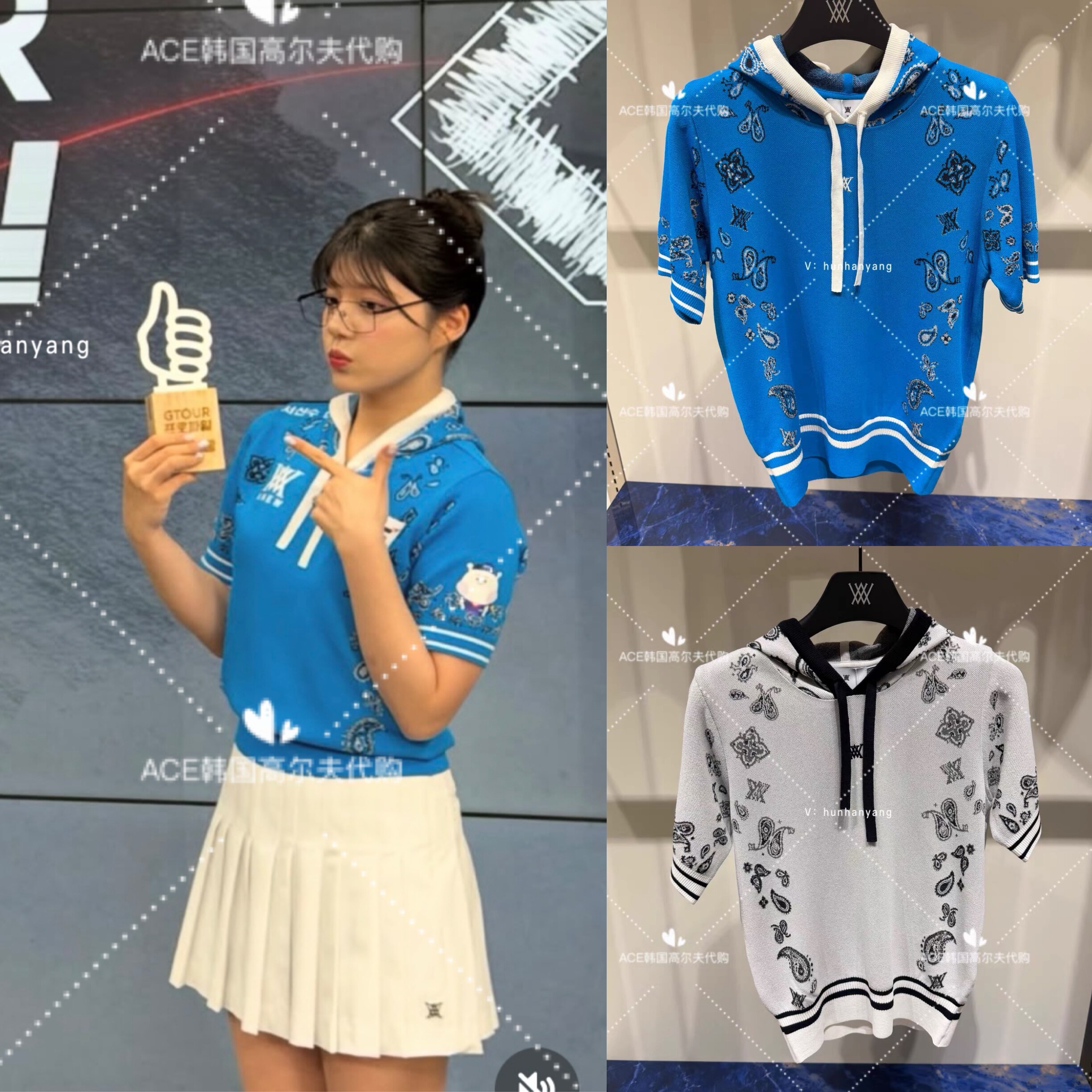女士高尔夫服装26夏季上衣
