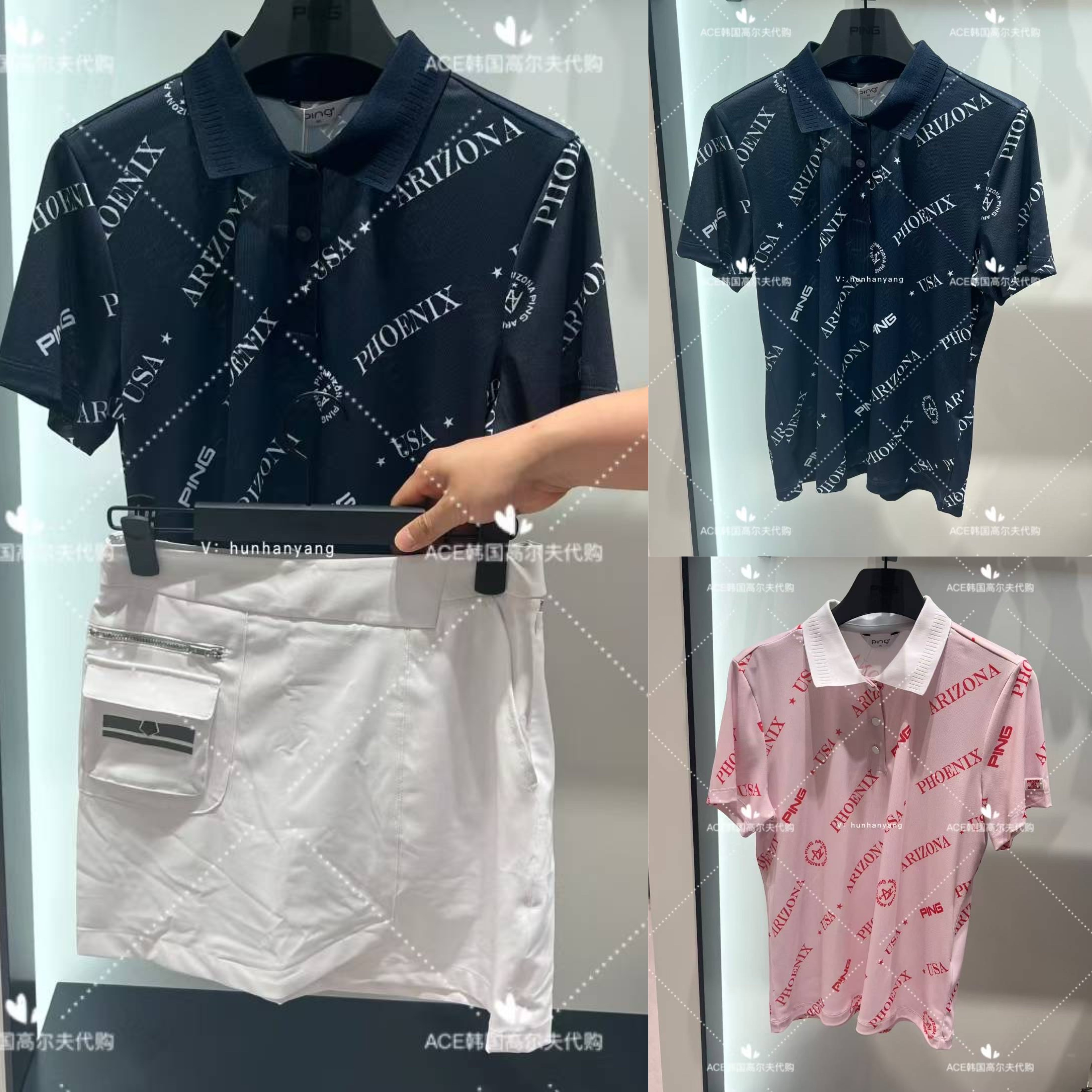 女士高尔夫服装25夏季上衣