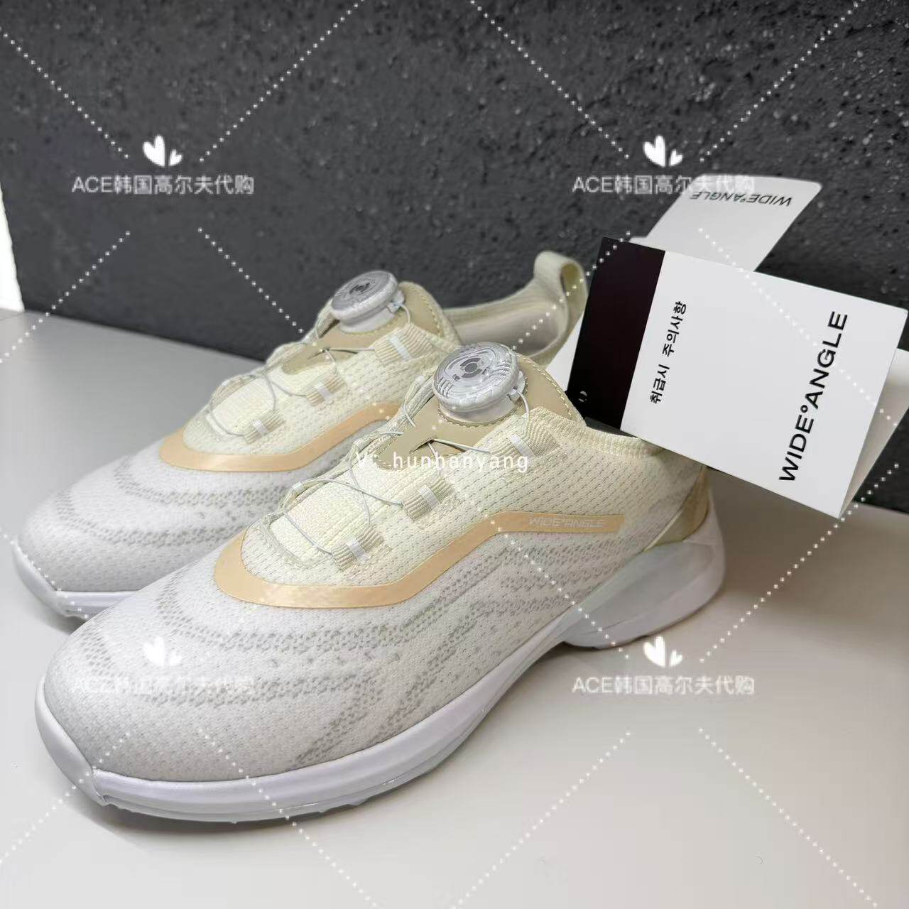 Wangle女士高尔夫球鞋26春季新款百搭休闲时尚舒适厚底增高运动鞋