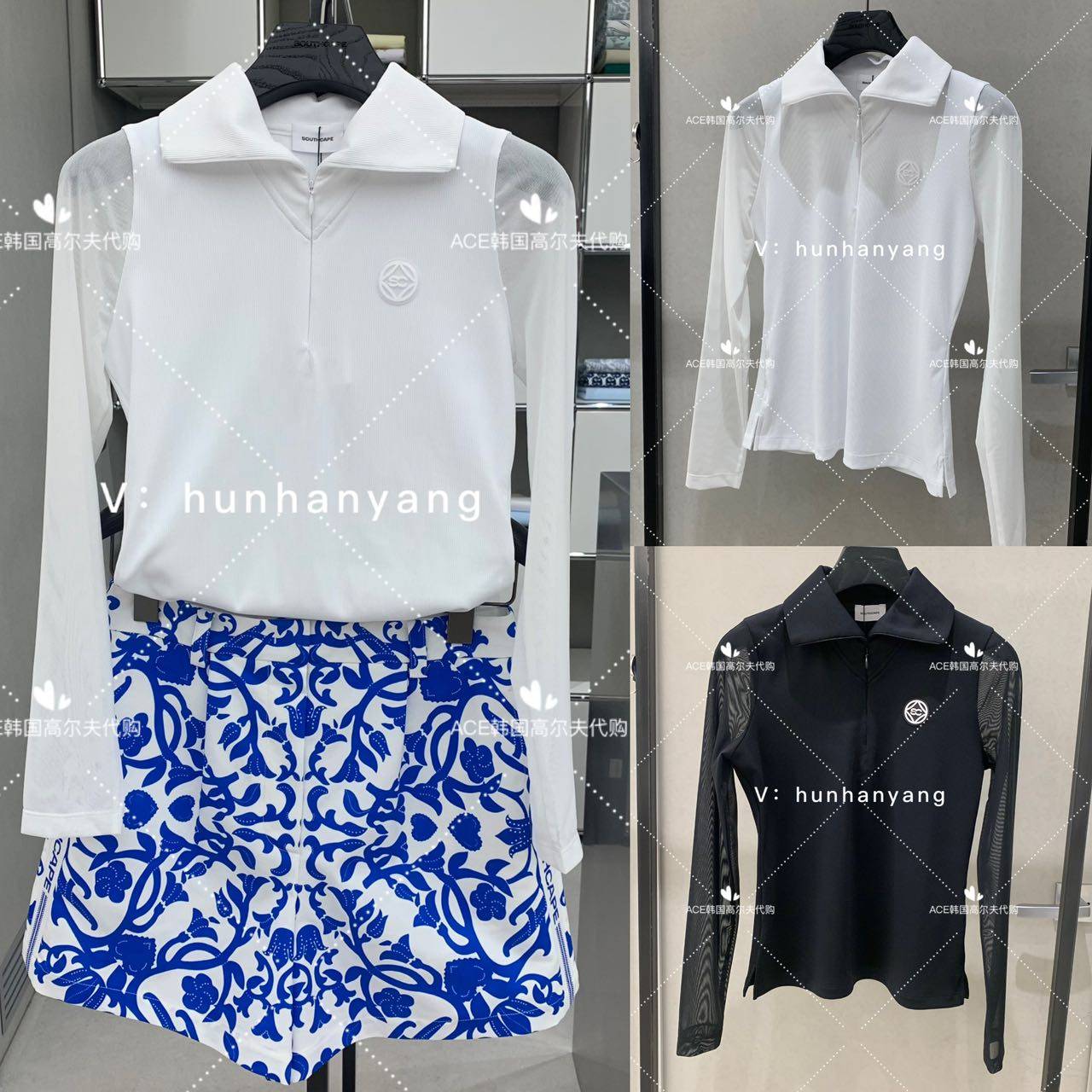 SOUTHCAPE高尔夫女士透气长袖