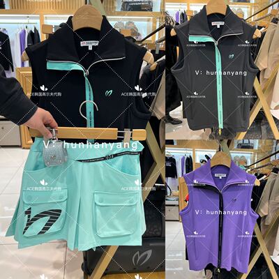 小兔子高尔夫女士针织拉链马甲