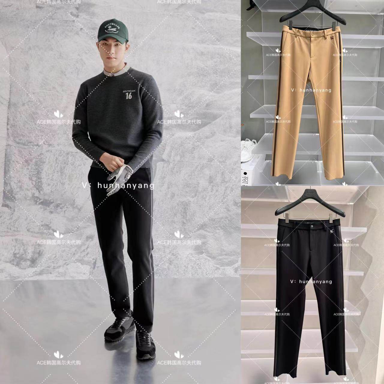SOUTHCAPE男士高尔夫球服24秋新款百搭休闲运动时尚修身长裤PT04