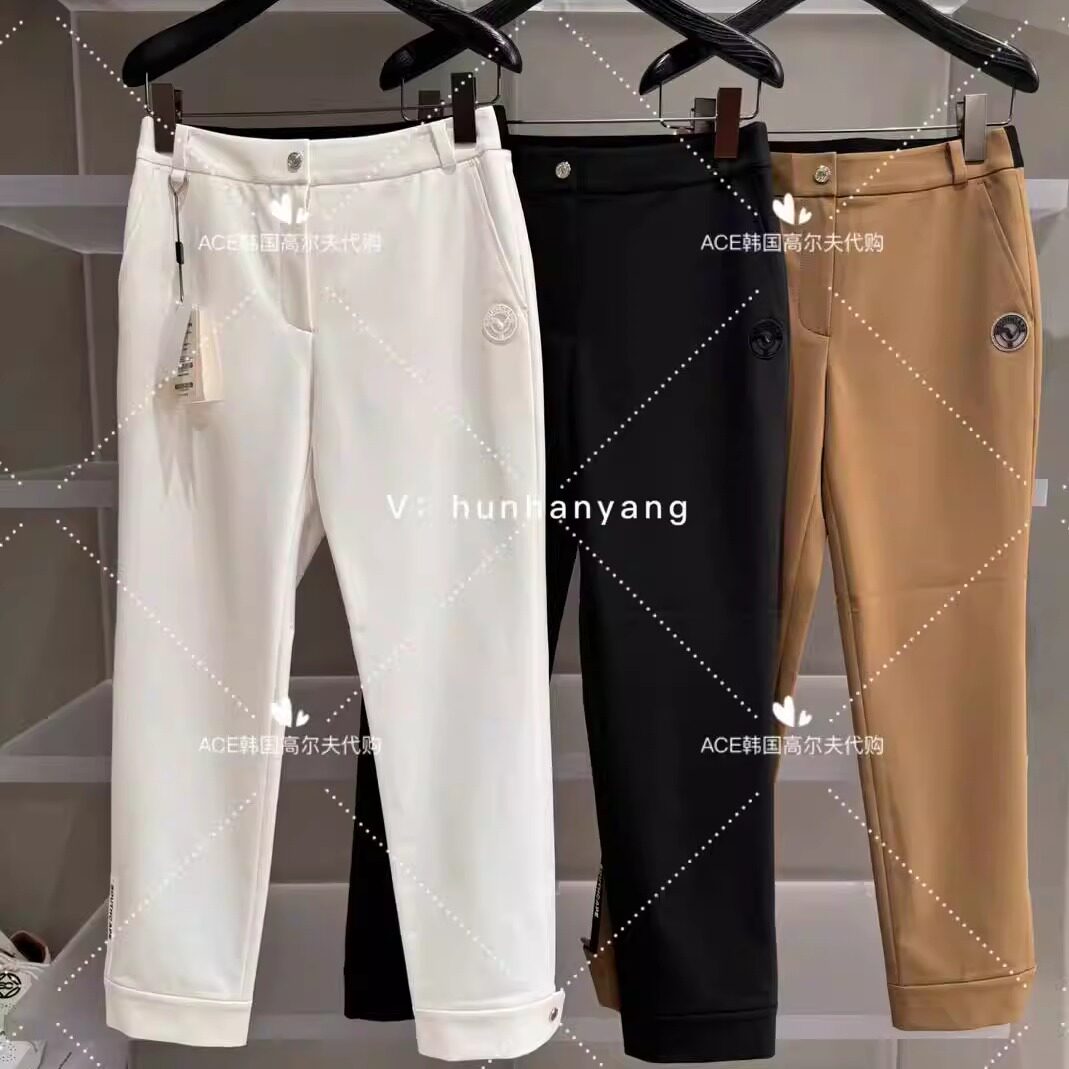 Southcape女士折扣高尔夫服装24秋百搭休闲运动纯色修身长裤PT04