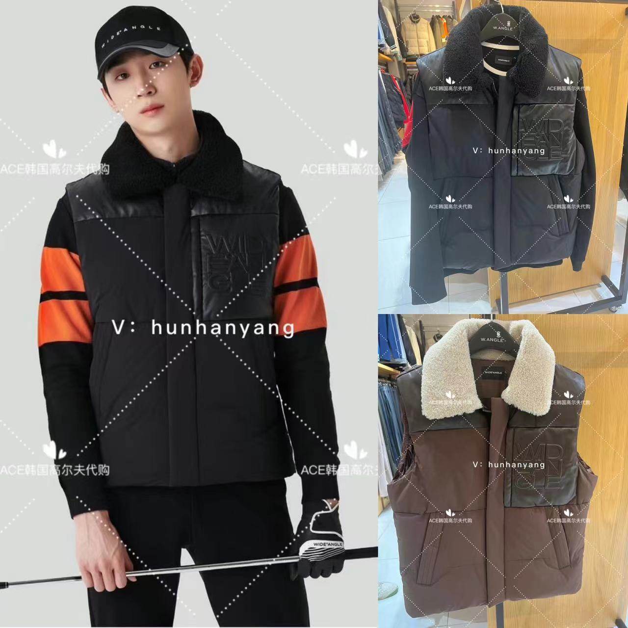 Wangle高尔夫男士拼接感