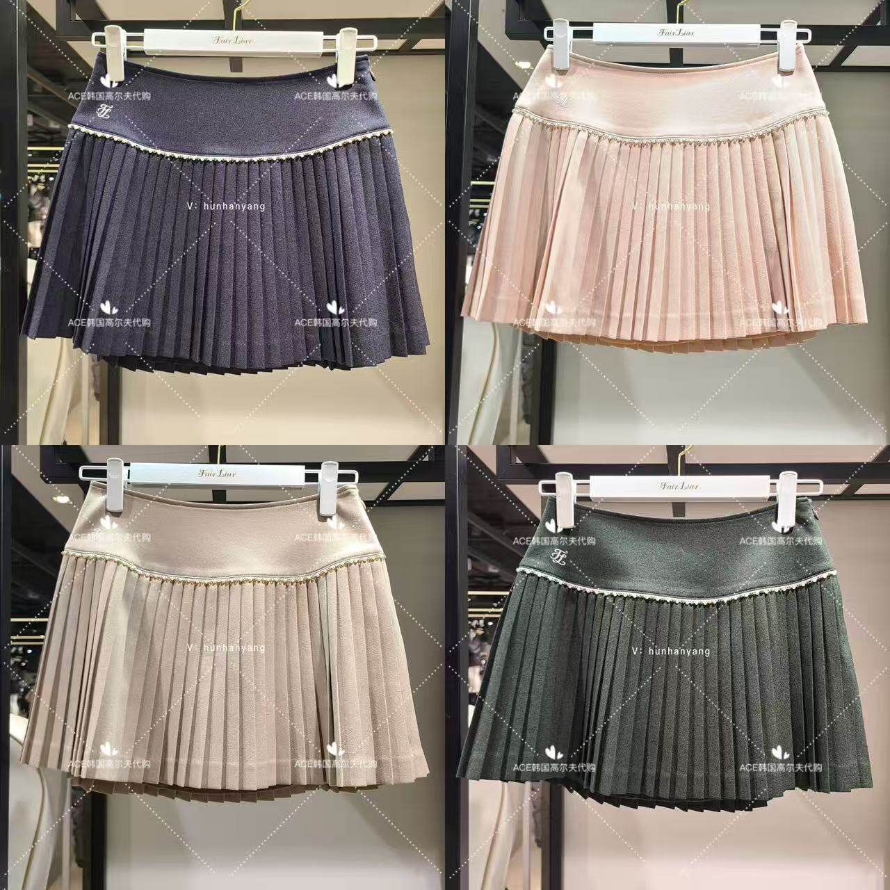 FL女士高尔夫百褶挥杆裙