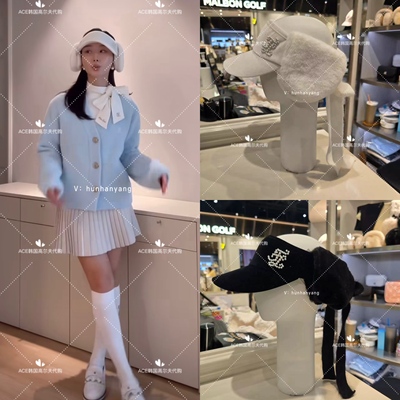 FL高尔夫球帽女士防风护耳防晒帽