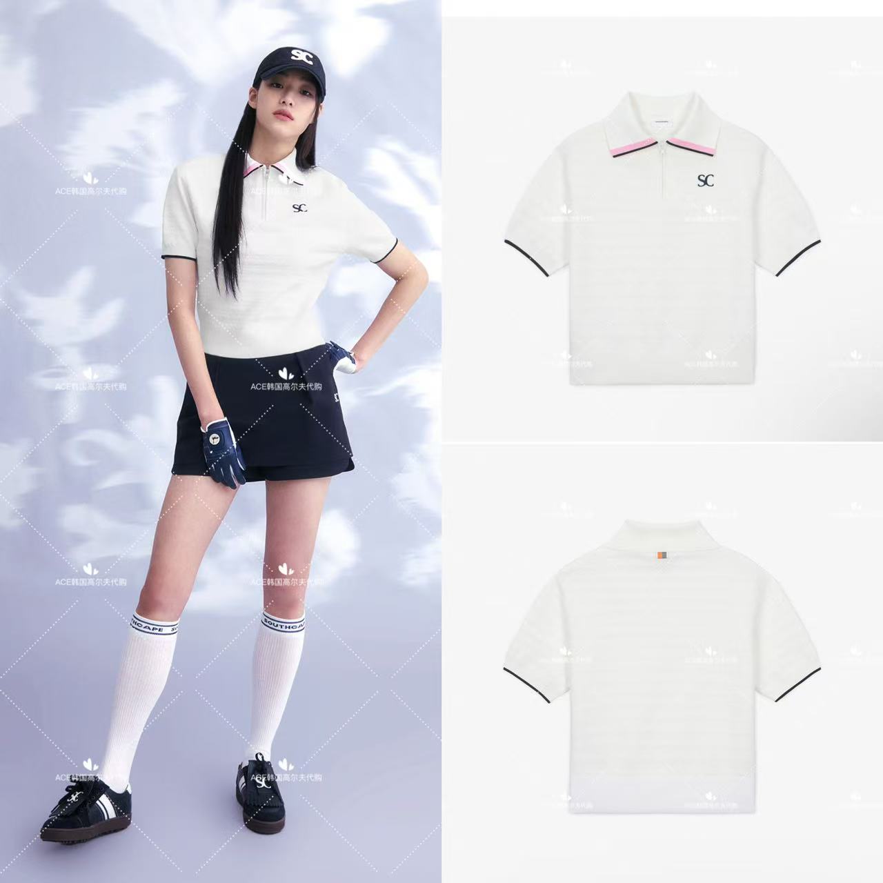 SOUTHCAPE折扣女士高尔夫半袖