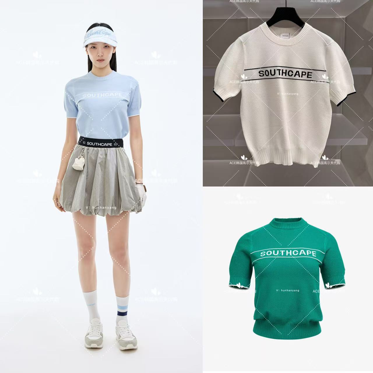 SOUTHCAPE女高尔夫针织圆领短袖