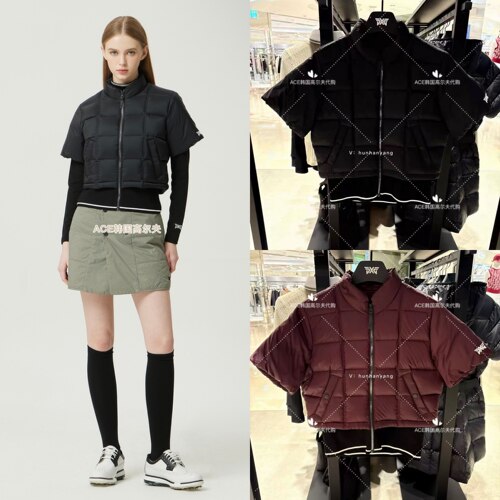 PXG女士高尔夫半袖保暖防风外套
