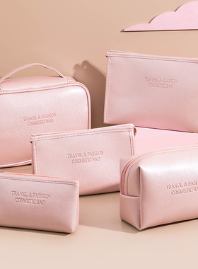 ins高级感防水化妆包女2025新款化妆品收纳袋护肤品洗漱包高颜值