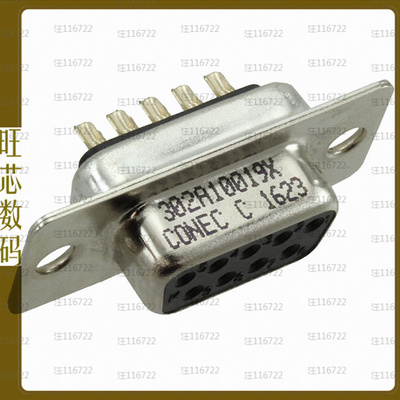 302A10019X【CONN D-SUB RCPT 9POS SLDR CUP】