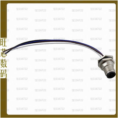 M12D-04PMMC-SF8B15【CONN PLUG MALE 4P WIR LEAD 0.49'】