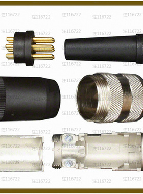 T3475018U【CONN PLUG MALE 7P GOLD SLDR CUP】