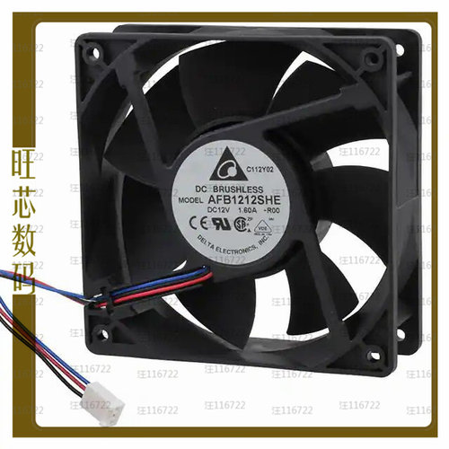 1-NPL/603-1550【FAN AXL 120X38MM 12VDC RECT CONN】