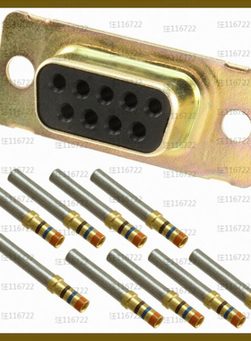 205555-2【CONN D-SUB RCPT 9POS CRIMP】