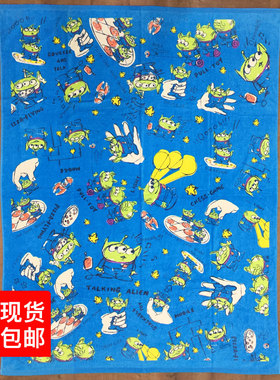 包邮 146x190cm三眼仔玩具总长绒棉纯棉夏季毛巾被空调毯（处理）