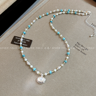 高级感猫眼石水晶串珠项链小众设计感锁骨链2026新款颈链时尚配饰