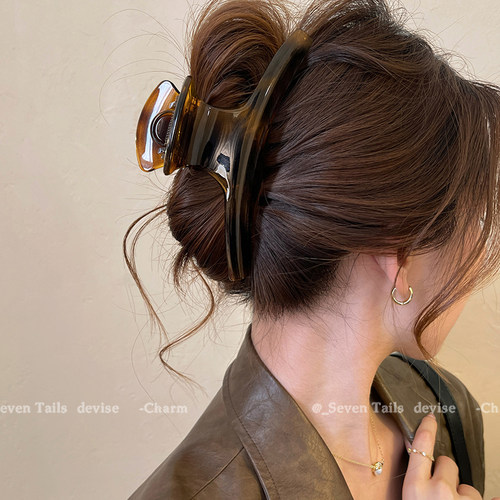 巨百搭~简约弧形亚克力抓夹