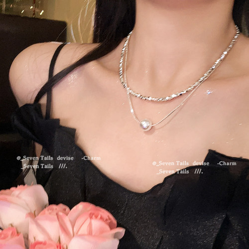 人间星河~高级设计感双层项链女
