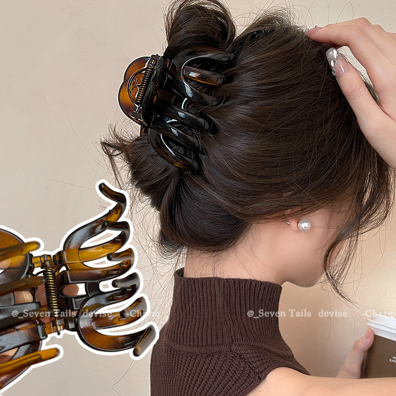 发量多bi眼入~气质抓夹大号高级感鲨鱼夹女2026新款发夹盘发头饰