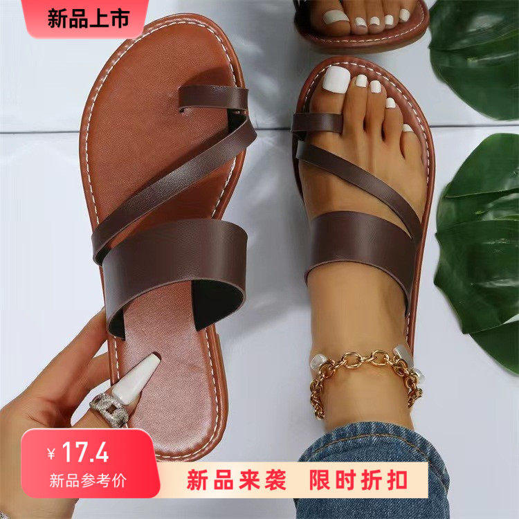2025夏季新款女式休闲凉拖平底套