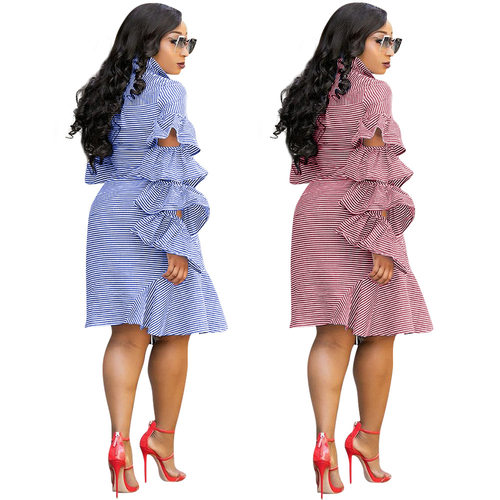 2019sexyflouncesleevedstr