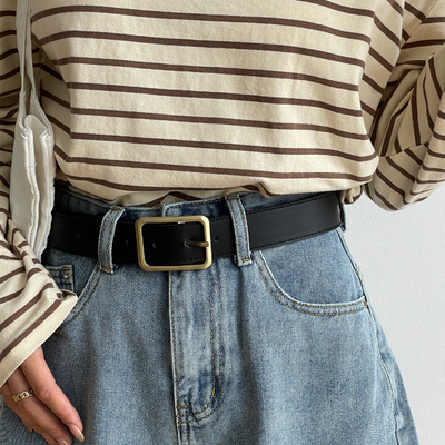 2024复古简约女士时尚宽腰带
