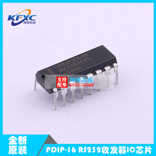 MAX202CPE+ 直插DIP-16 原装正品 数字信号处理器 驱动收发器芯片