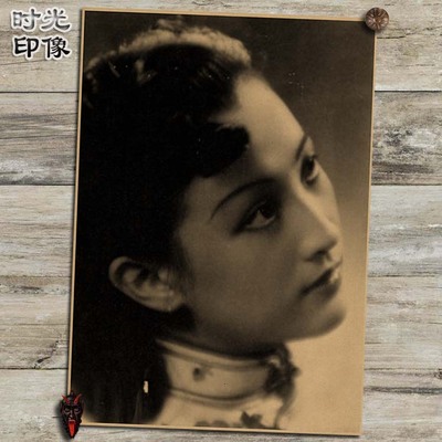 民国海报文艺风复古牛皮纸装饰画