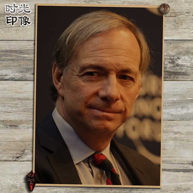 瑞·达利欧桥水基金创始人周边复古牛皮纸海报装饰画挂画壁画画芯