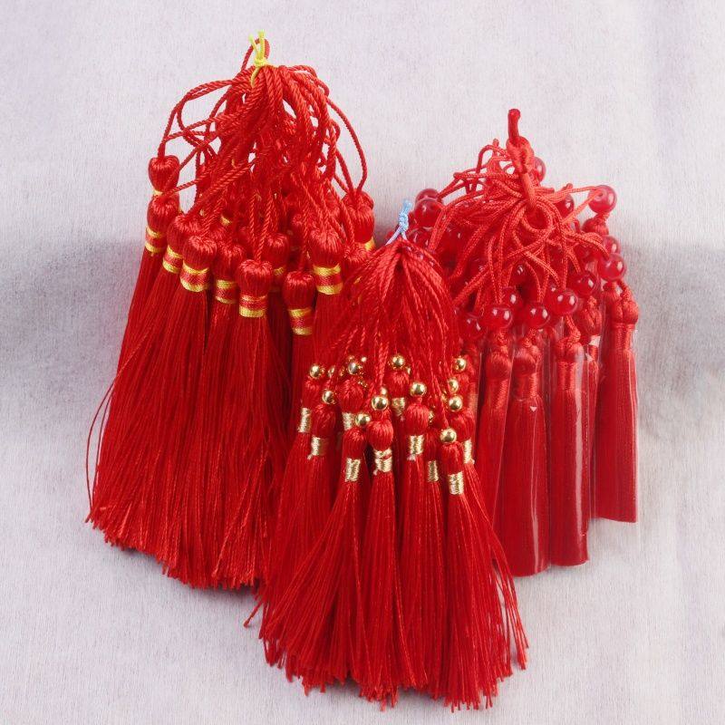 100条大红穗子柔顺带珠流苏喜糖盒特色小吊绳扇穗灯笼书签配件,纺织面料/辅料/配套,流苏/穗,淘宝优惠券,粉丝福利购,淘宝优惠卷