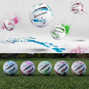 TaylorMade泰勒梅高尔夫球限定泼墨双层球GOLF泼墨印花远距离