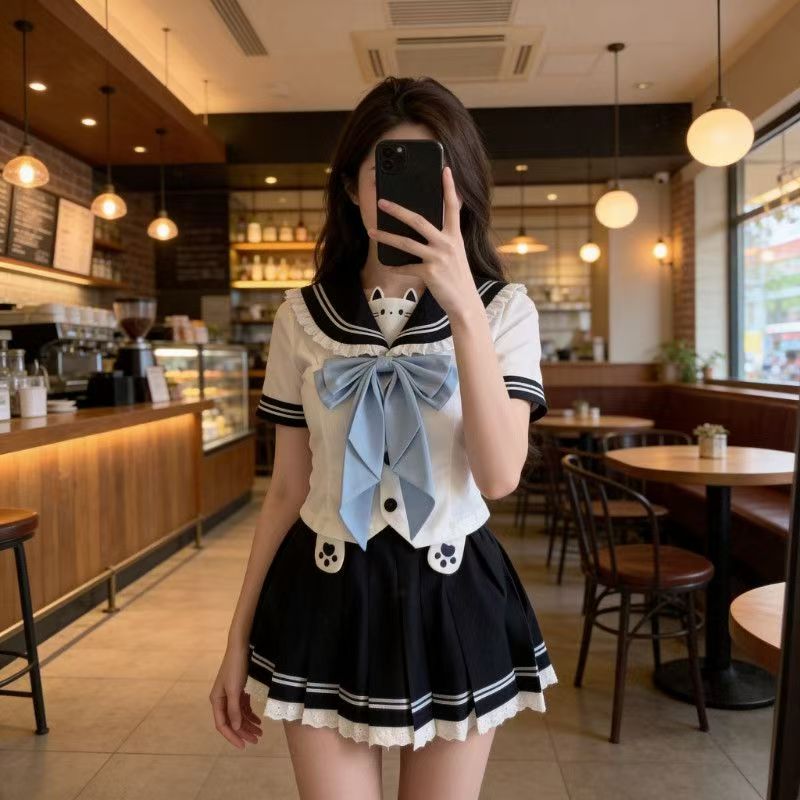 新款JK【喵盐奶芙】原创正版JK水手服套装日系秋季甜美可爱风