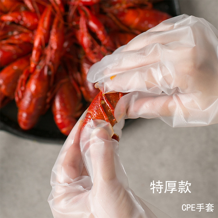 食品级美容院薄膜烘培一次性手套