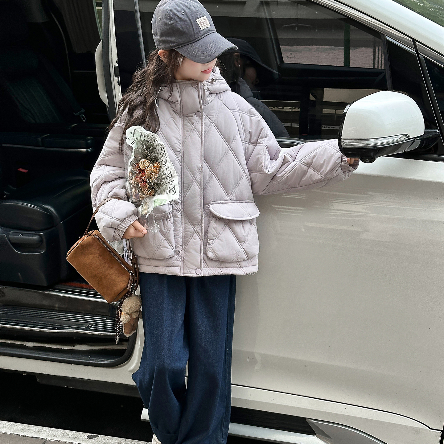 女童棉服冬装2025新款儿童韩版洋气加厚棉衣女大童冬季棉袄外套潮