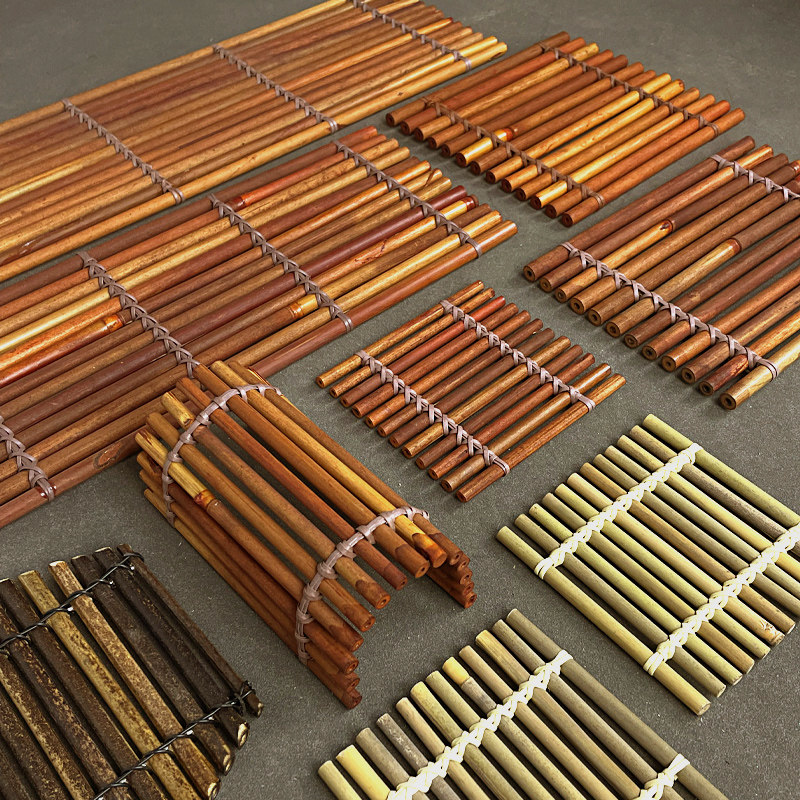 小竹排烤肉垫装饰长竹排隔热垫茶杯垫竹制海鲜托盘壶垫防烫垫竹制,特色手工艺,竹编/竹雕,淘宝优惠券,粉丝福利购,淘宝优惠卷