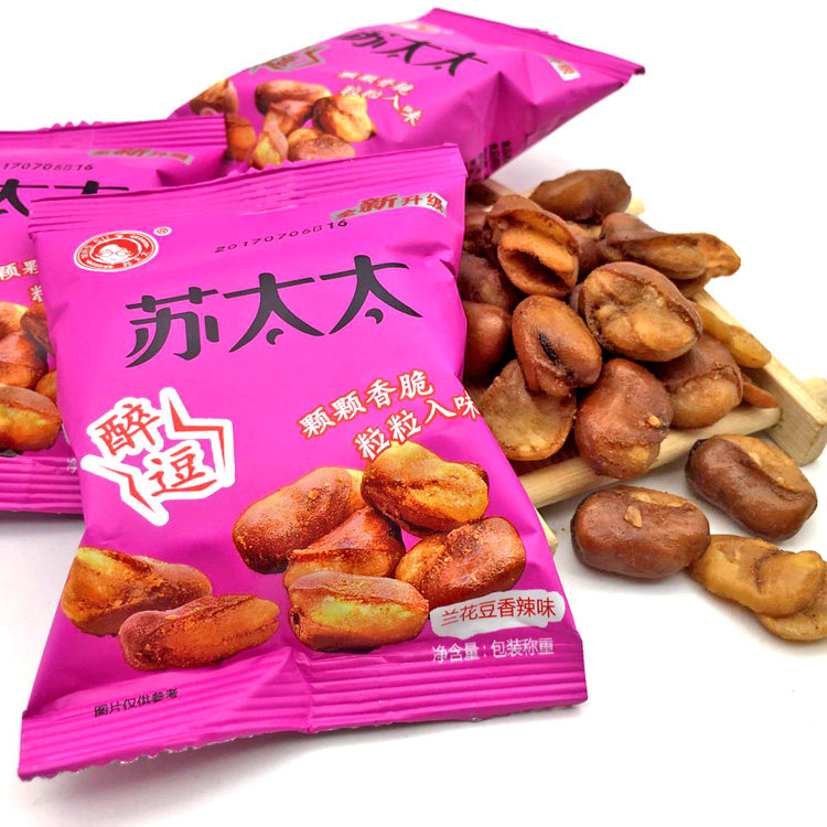 苏州苏太太蟹黄蚕豆500g小包装香辣味醉豆兰花豆醉逗炒货休闲零食
